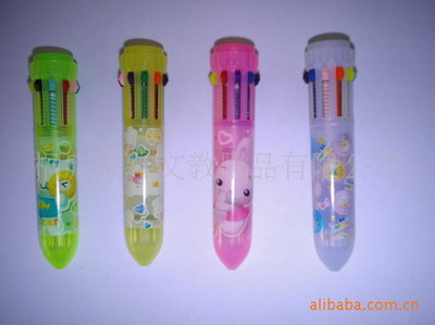 【供應掛繩多色筆 十色筆 兩色筆 廣告贈品筆】價格,廠家,圖片,圓珠筆、原子筆,桐廬萊雅文教用品-